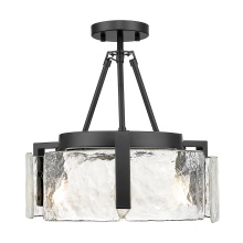 Golden Canada 3164-3SF BLK-HWG - Golden Lighting Aenon 3-light Semi-Flush Mount in Matte Black